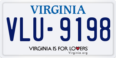 VA license plate VLU9198