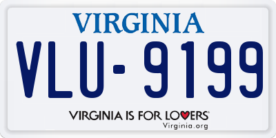 VA license plate VLU9199