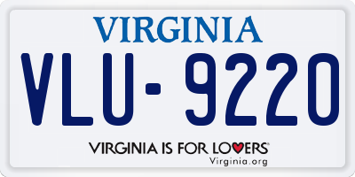 VA license plate VLU9220