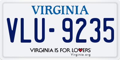 VA license plate VLU9235