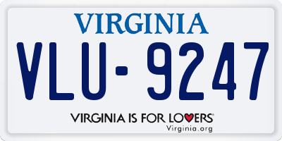 VA license plate VLU9247