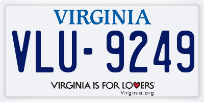 VA license plate VLU9249