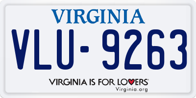 VA license plate VLU9263