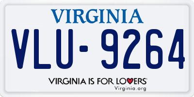 VA license plate VLU9264