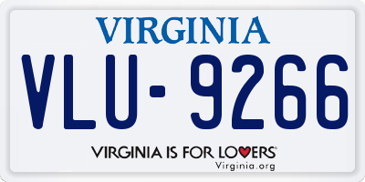 VA license plate VLU9266
