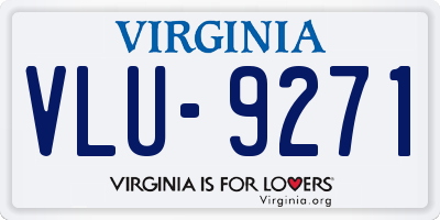 VA license plate VLU9271
