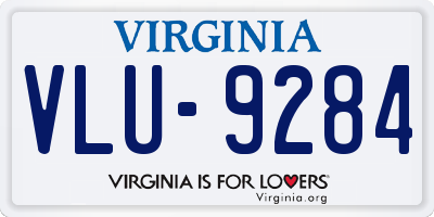 VA license plate VLU9284