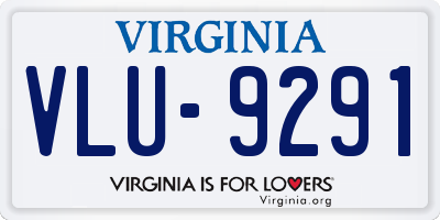 VA license plate VLU9291