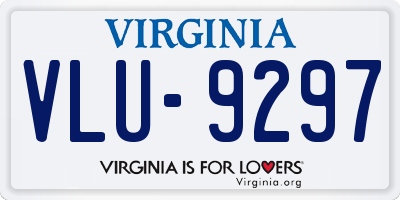 VA license plate VLU9297