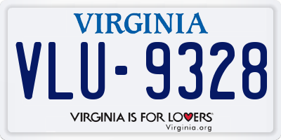 VA license plate VLU9328