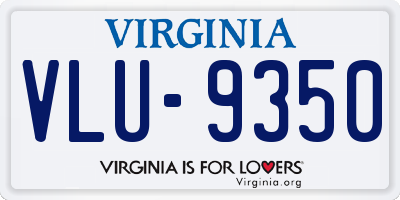 VA license plate VLU9350