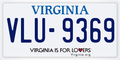 VA license plate VLU9369