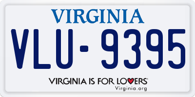 VA license plate VLU9395