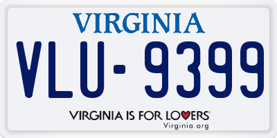 VA license plate VLU9399