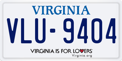 VA license plate VLU9404