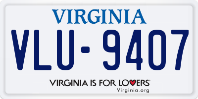 VA license plate VLU9407