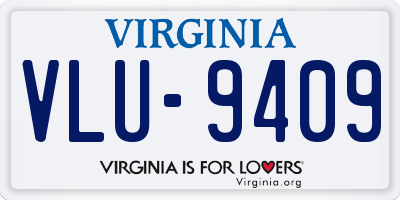 VA license plate VLU9409