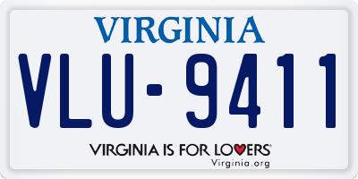 VA license plate VLU9411