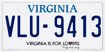 VA license plate VLU9413
