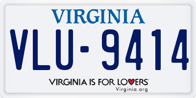 VA license plate VLU9414