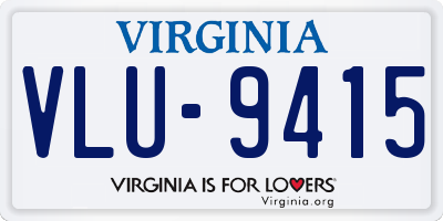 VA license plate VLU9415