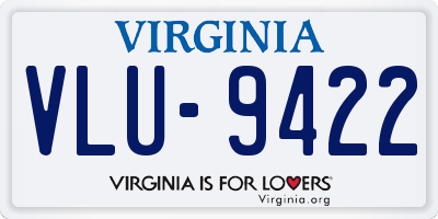 VA license plate VLU9422
