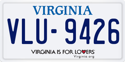 VA license plate VLU9426