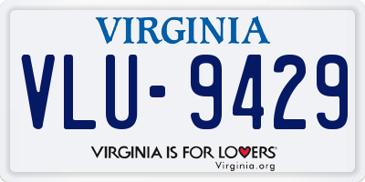 VA license plate VLU9429