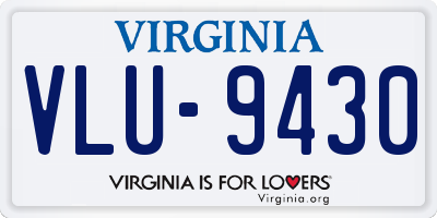 VA license plate VLU9430