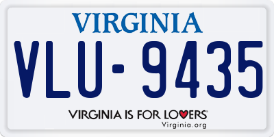 VA license plate VLU9435