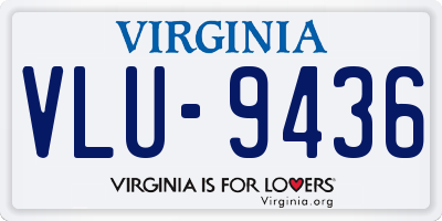 VA license plate VLU9436