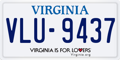VA license plate VLU9437