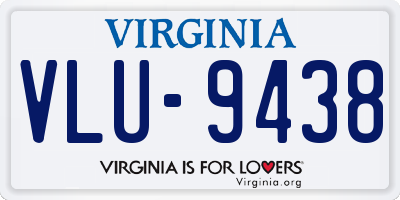 VA license plate VLU9438