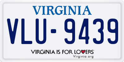 VA license plate VLU9439
