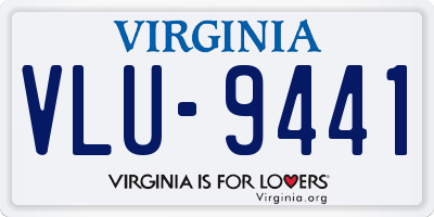 VA license plate VLU9441