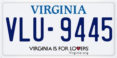 VA license plate VLU9445