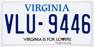 VA license plate VLU9446