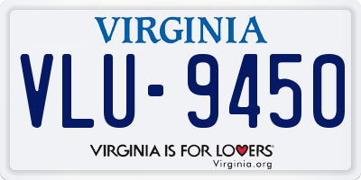 VA license plate VLU9450
