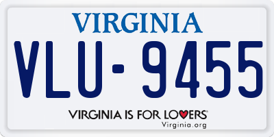 VA license plate VLU9455