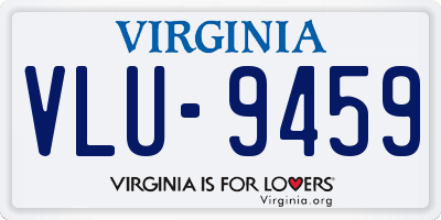 VA license plate VLU9459