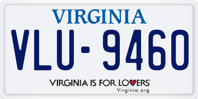 VA license plate VLU9460