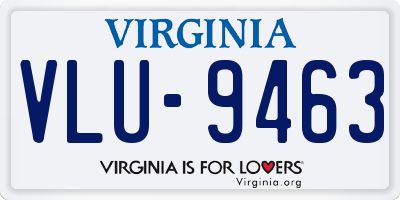 VA license plate VLU9463