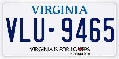VA license plate VLU9465