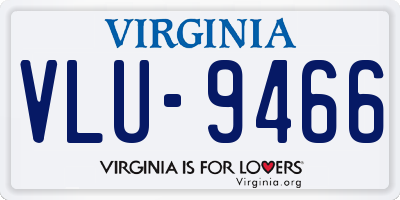 VA license plate VLU9466
