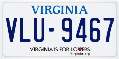 VA license plate VLU9467
