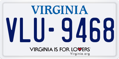 VA license plate VLU9468