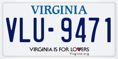 VA license plate VLU9471