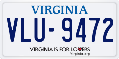 VA license plate VLU9472