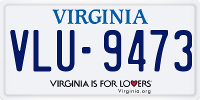 VA license plate VLU9473