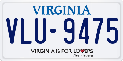 VA license plate VLU9475